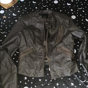 Fake leather jacket